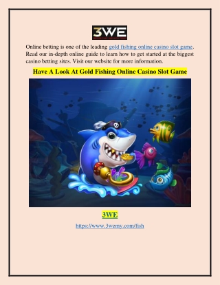 Have A Look At Gold Fishing Online Casino Slot Game