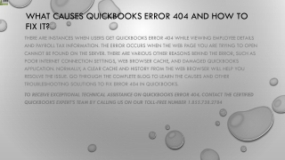 A simple guide to rectify QuickBooks Error 404 with easy steps