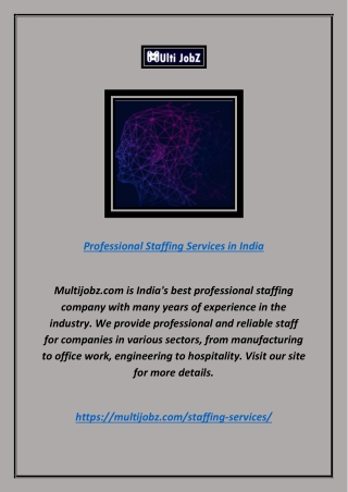 Professional Staffing Services in India | Multijobz.com