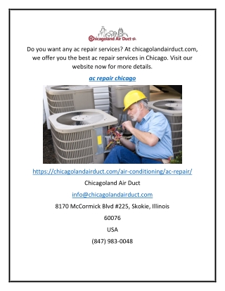 Ac Repair Chicago  Chicagolandairduct.com