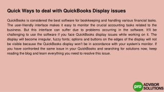 Learn quick ways to deal with QuickBooks performance issues