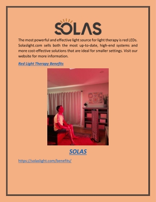 Red Light Therapy Benefit  Solaslight.com