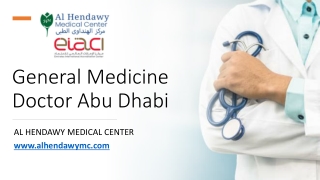 General Medicine Doctor Abu Dhabi​