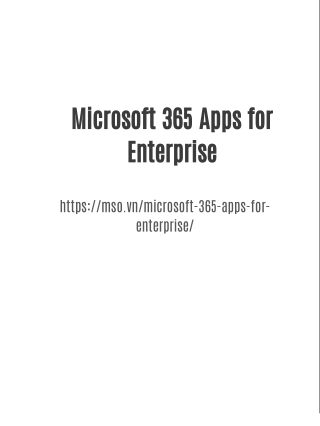 Microsoft 365 Apps for Enterprise