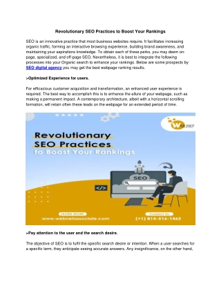 Revolutionary SEO Practices to Boost Your Rankings