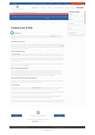 Lemon Law FAQs