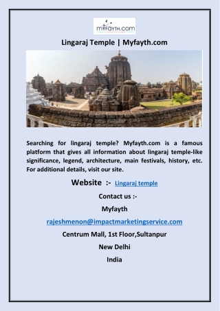 Lingaraj Temple  Myfayth.com