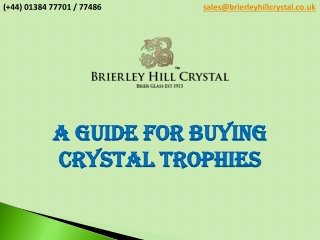 A Guide for Buying Crystal Trophies