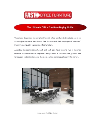The Ultimate Office Furniture Buying Guide | Fast Office Furniture