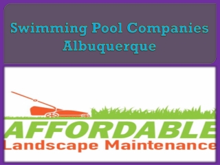 Swimming Pool Companies Albuquerque