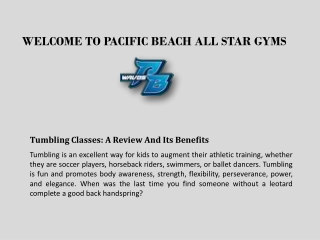 Tumbling Classes: A Review And Its Benefits