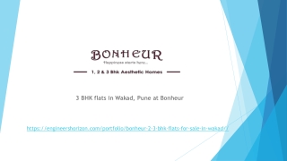 3 BHK flats in Wakad Pune at Bonheur