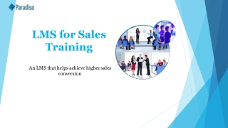LMS for Sales Training | Paradiso