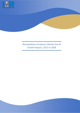 Bioimpedance Analyzers Market Size & Growth Report, 2022 to 2028