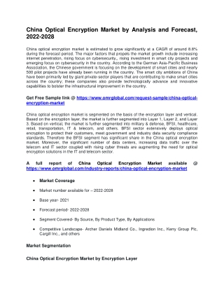 China Optical Encryption Market