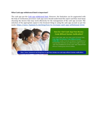 What Cash app withdrawal limit is important