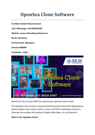 OpenSea Clone Software