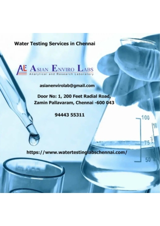 Water Testing Services in Chennai