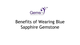 Benefits of Wearing Blue Sapphire Gemstone