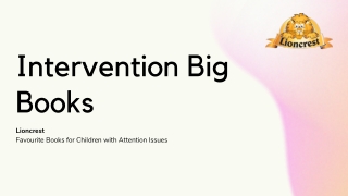 Intervention Big Books Favourite Books for Children with Attention Issues