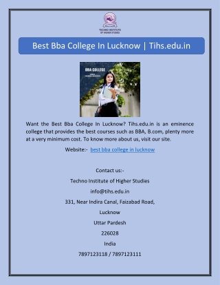 Best MBA College in Lucknow | Tims.edu.in