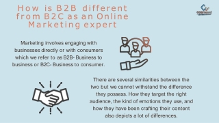 How is B2B different from B2C as an Online Marketing expert