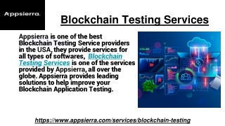 Blockchain Testing Services