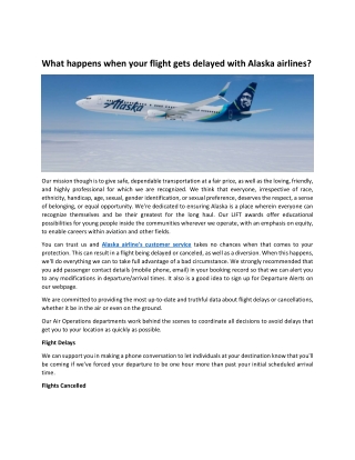 what happens when your flight gets delayed at alaska airlines