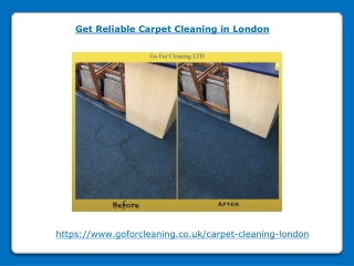 Get Reliable Carpet Cleaning in London