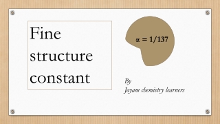 Fine structure constant