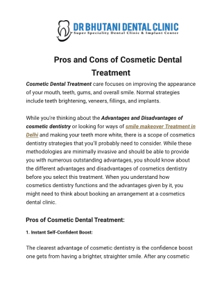 Cosmetic dentist near me - best dental clinic in rohini