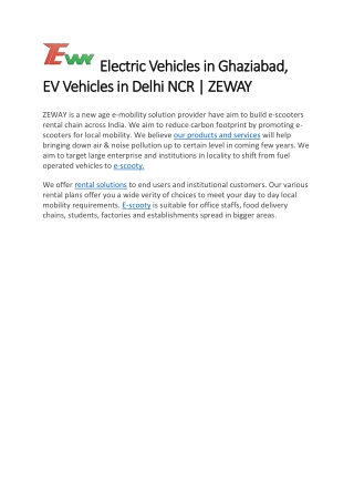 want to rent an electric scooter in Delhi?
