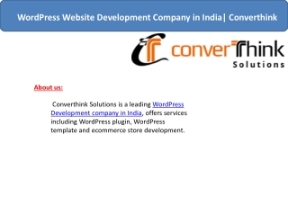 WordPress Website Development Company in India