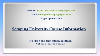 Scraping University Course Information