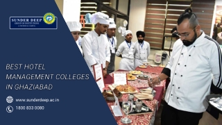 Top Ranked IHM College in Ghaziabad | Sunder Deep College of Hotel Management