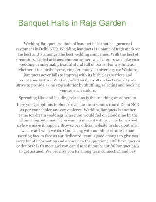 banquet halls in raja arden