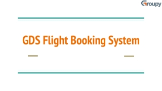 GDS Flight Booking System