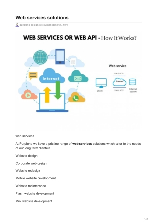 Web services solutions
