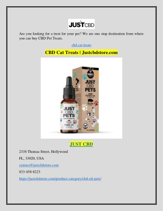 CBD Cat Treats | Justcbdstore.com