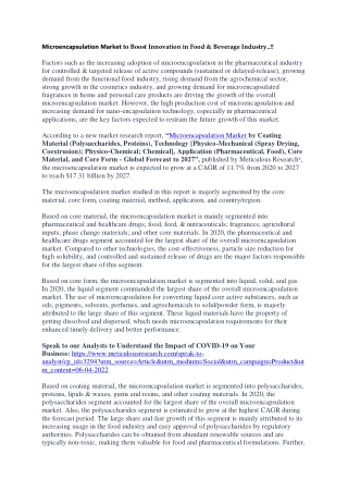 Microencapsulation Market