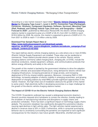Electric Vehicle Charging Stations Market