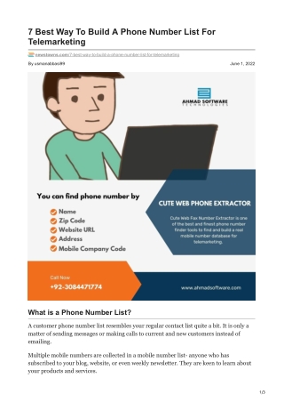7 Best Way To Build A Phone Number List For Telemarketing