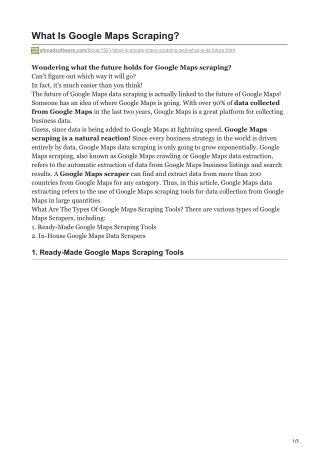 1What Is The Future Of Google Maps Scraping