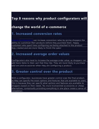 product configurator