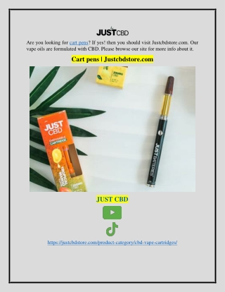 Cart pens | Justcbdstore.com