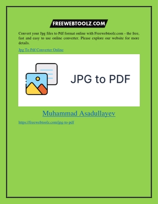 Jpg to Pdf Converter Online Freewebtoolz.com