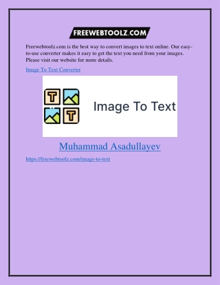 Image to Text Converter Freewebtoolz.com