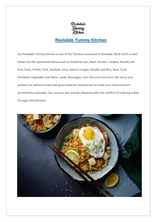 $5 off - Rockdale Yummy Chinese Restaurant Takeaway, NSW