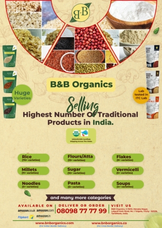 B&B Organics - Selling Highest Number of Traditional Products