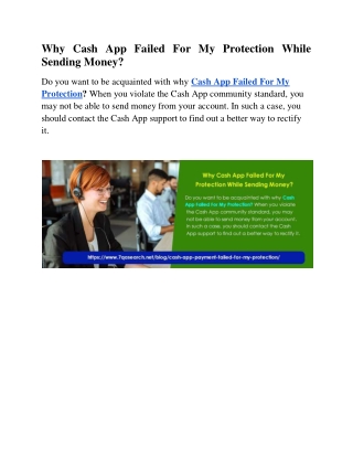Why Cash App Failed For My Protection While Sending Money?